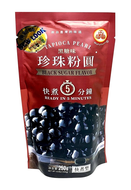 Perle di tapioca nere grandi - Wu Fu Yuan 250g.